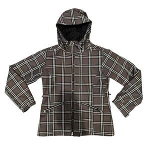 Betty Rides Plaid Hooded Snowboard Jacket – Size Large NWOT Y2K